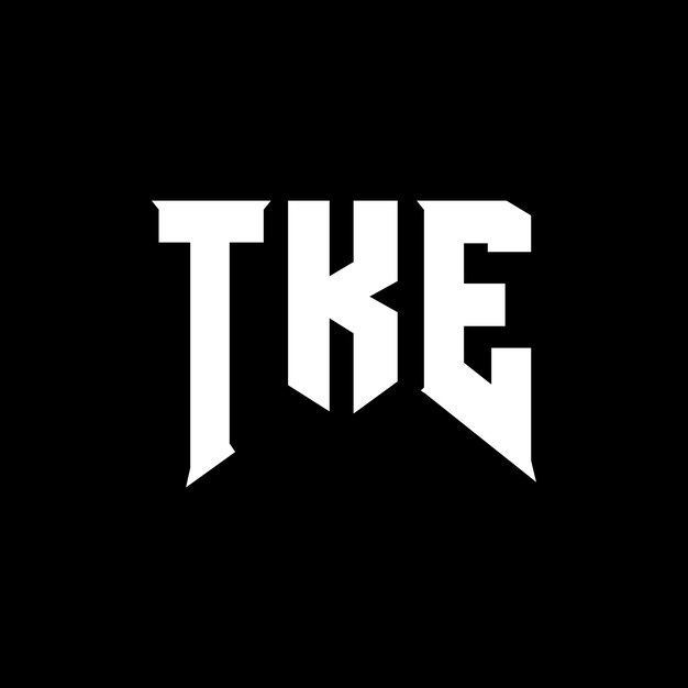 Diseño de logotipo de letra TKE para la empresa de tecnología TKE diseño de logotipo combinación de colores blanco y negro TKE logotipo TKE vector TKE diseño TKE icono TKE alfabeto TKE tipografía diseño del logotipo