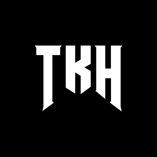 Diseño de logotipo de letra TKH para una empresa de tecnología Diseño del logotipo TKH combinación de colores blanco y negro TKH logotipo Vector TKH diseño TKH icono TKH alfabeto TKH tipografía diseño del logotipo
