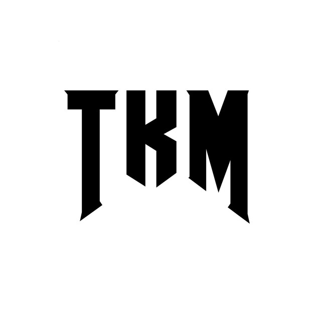 Diseño de logotipo de letra TKM para una empresa de tecnología TKM diseño de logotipo TKM combinación de colores blanco y negro TKM logotipo vector TKM diseño TKM icono TKM alfabeto TKM tipografía diseño del logotipo