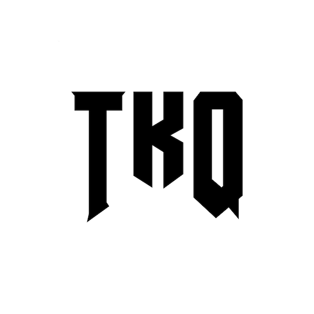 Diseño de logotipo de letra TKQ para una empresa de tecnología TKQ diseño de logotipo combinación de colores blanco y negro TKQ logotipo TKQ vector TKQ diseño TKQ icono TKQ alfabeto TKQ tipografía diseño del logotipo