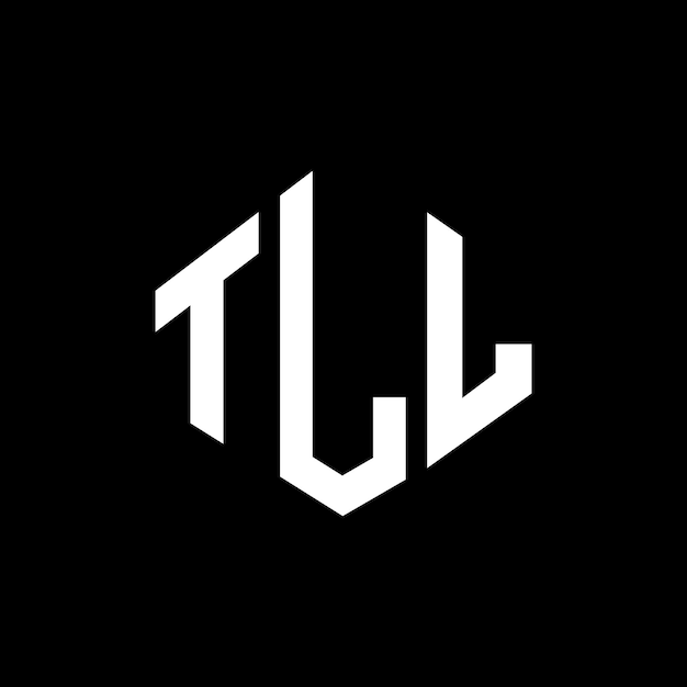 Diseño de logotipo de letra TLL con forma de polígono TLL polígono y forma de cubo diseño de logotipo TLL hexágono patrón de logotipo vectorial colores blanco y negro TLL monograma negocio y logotipo de bienes raíces