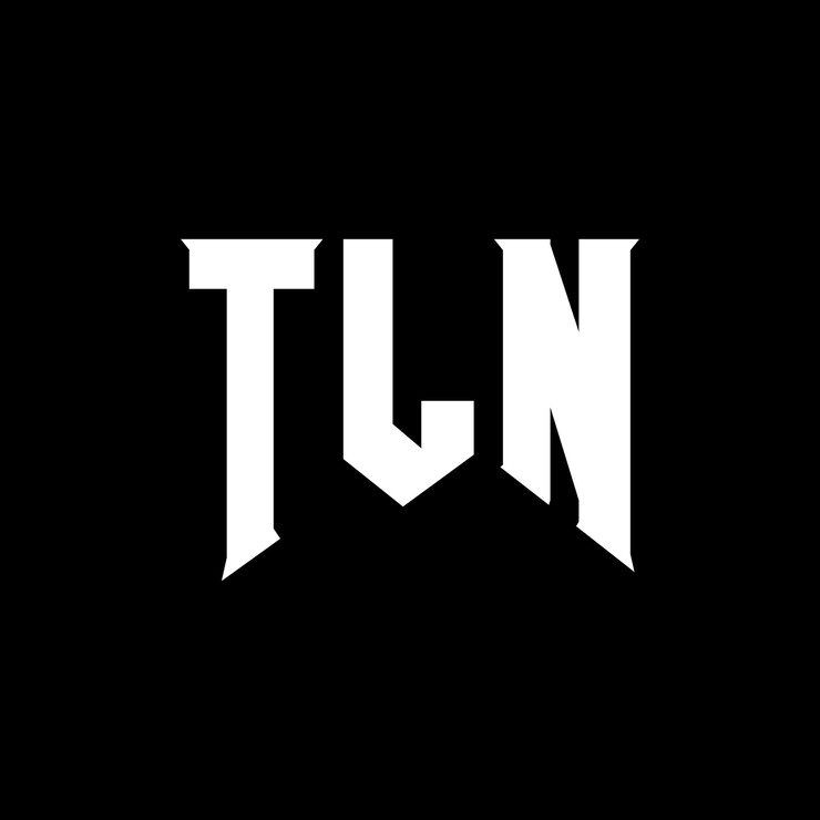 Vector diseño de logotipo de letra tln para una empresa de tecnología diseño del logotipo tln combinación de colores blanco y negro logotipo tln vector tln diseño del icono tln alfabeto tln tipo de diseño del logotipo
