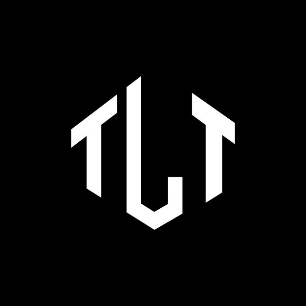Diseño de logotipo de letra TLT con forma de polígono TLT polígono y forma de cubo diseño de logotipo TLT hexágono patrón de logotipo vectorial colores blanco y negro TLT monograma negocio y logotipo de bienes raíces