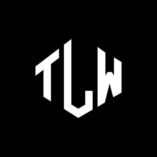 Diseño del logotipo de la letra TLW con forma de polígono TLW diseño del logotipo en forma de póligono y cubo TLW hexágono modelo de logotipo vectorial colores blanco y negro TLW monograma de negocios y logotipo inmobiliario