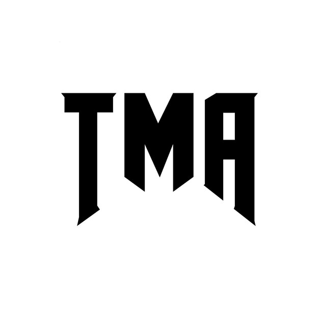 Diseño de logotipo de letra TMA para la empresa de tecnología TMA Diseño del logotipo de TMA combinación de colores blanco y negro TMA logotipo TMA vector TMA diseño TMA icono TMA alfabeto TMA tipografía diseño del logotipo