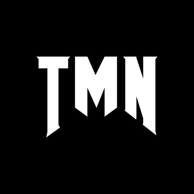 Diseño de logotipo de letra TMN para la compañía de tecnología Diseño de Logotipo TMN combinación de colores blanco y negro Diseño de diseño de logotipo TMN Vector TMN Diseño de icono TMN Alfabeto TMN Tipografía TMN