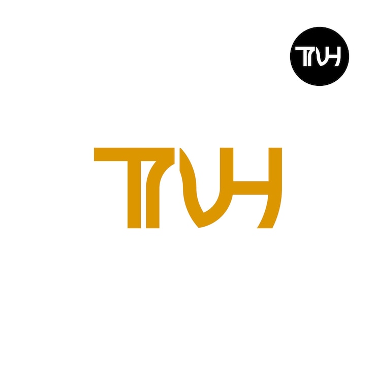 Vector diseño del logotipo de la letra tnh monogram