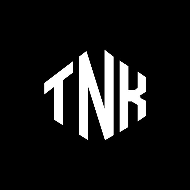 Diseño de logotipo de letra TNK con forma de polígono TNK polígono y forma de cubo diseño de logotipo TNK hexágono patrón de logotipo vectorial colores blanco y negro TNK monograma negocio y logotipo de bienes raíces