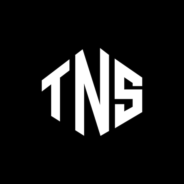 Diseño del logotipo de la letra TNS con forma de polígono TNS poligono y forma de cubo diseño del logotipo TNS hexágono modelo de logotipo vectorial colores blanco y negro TNS monograma negocio y logotipo de bienes raíces