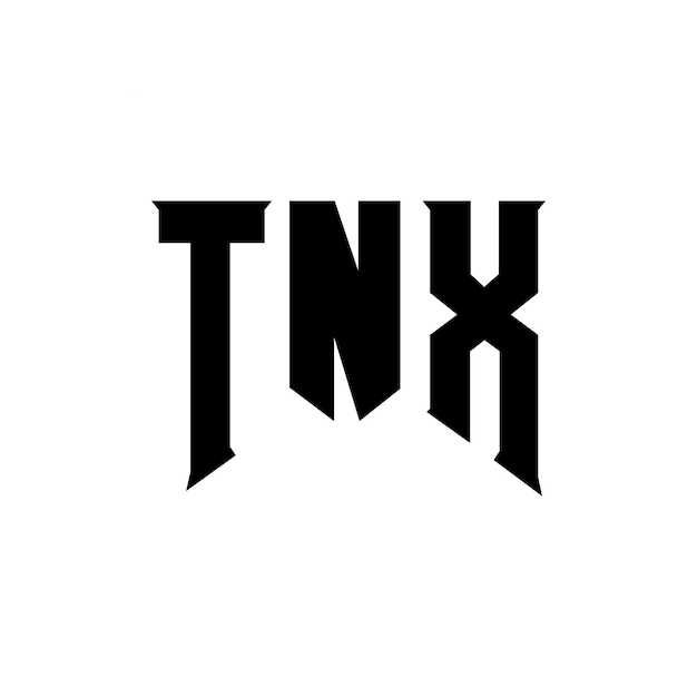Diseño de logotipo de letra TNX para la compañía de tecnología TNX Diseño del logotipo de combinación de colores blanco y negro TNX logotipo TNX vector TNX diseño del icono TNX alfabeto TNX tipografía diseño del logotipo
