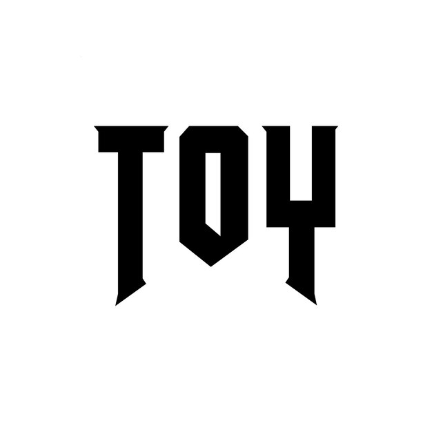 Diseño de logotipo de letra TOY para una empresa de tecnología Diseño del logotipo TOY combinación de colores blanco y negro Logotipo TOY Vector TOY Diseño del icono TOY Alfabeto TOY Tipografía diseño del logotipo