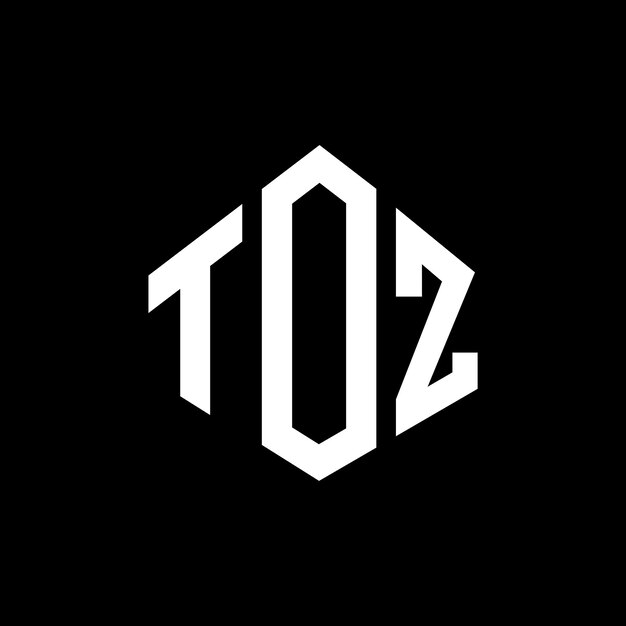Diseño del logotipo de la letra TOZ con forma de polígono TOZ diseño del logotipo en forma de póligono y cubo TOZ hexágono modelo de logotipo vectorial colores blanco y negro TOZ monograma logotipo de negocios y bienes raíces