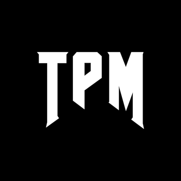 Diseño de logotipo de letra TPM para una empresa de tecnología TPM diseño de logotipo TPM combinación de colores blanco y negro TPM logotipo vector TPM diseño del icono TPM alfabeto TPM tipografía diseño del logotipo