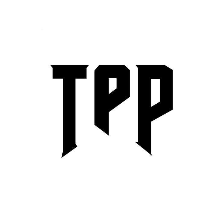 Vector diseño de logotipo de letra tpp para empresa de tecnología tpp diseño de logotipo tpp combinación de colores blanco y negro tpp logo tpp vector tpp diseño tpp icono tpp alfabeto tpp tipografía logotipo diseño