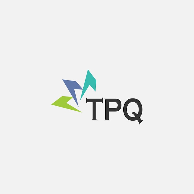 Diseño del logotipo de la letra TPQ en fondo blanco Diseño creativo y moderno del logotipio de la carta TPQ Diseño vectorial