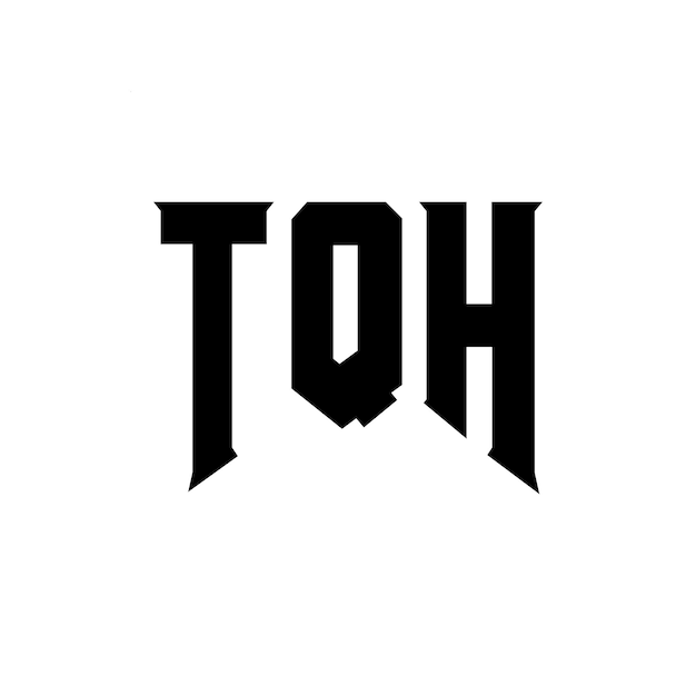 Diseño de logotipo de letra TQH para una empresa de tecnología TQH diseño de logotipo combinación de colores blanco y negro TQH logotipo TQH vector T QH diseño TQH icono TQH alfabeto TQH tipografía diseño de logotip