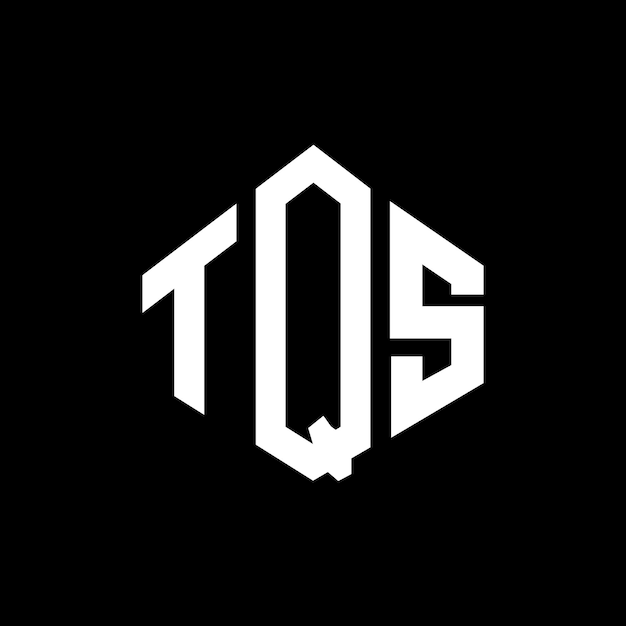 Diseño de logotipo de letra TQS con forma de polígono TQS poligono y forma de cubo diseño de logotipo TQS hexágono patrón de logotipo vectorial colores blanco y negro TQS monograma logotipo de negocios e inmobiliario