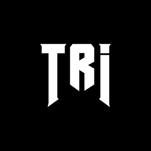 Diseño de logotipo de letra TRI para la compañía de tecnología TRI diseño de logotipo combinación de colores blanco y negro TRI logotipo TRI vector TRI diseño TRI icono TRI alfabeto TRI tipografía diseño del logotipo