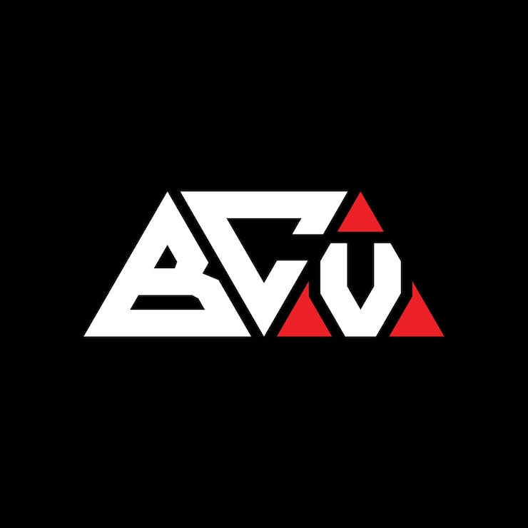 Vector diseño de logotipo de letra triangular bcv con forma de triángulo diseño de diseño de logotipo triángulo bcv monograma bcv triángulo vectorial plantilla de logotipo con color rojo bcv logotipo triangular simple elegante y lujoso logotipo bcv
