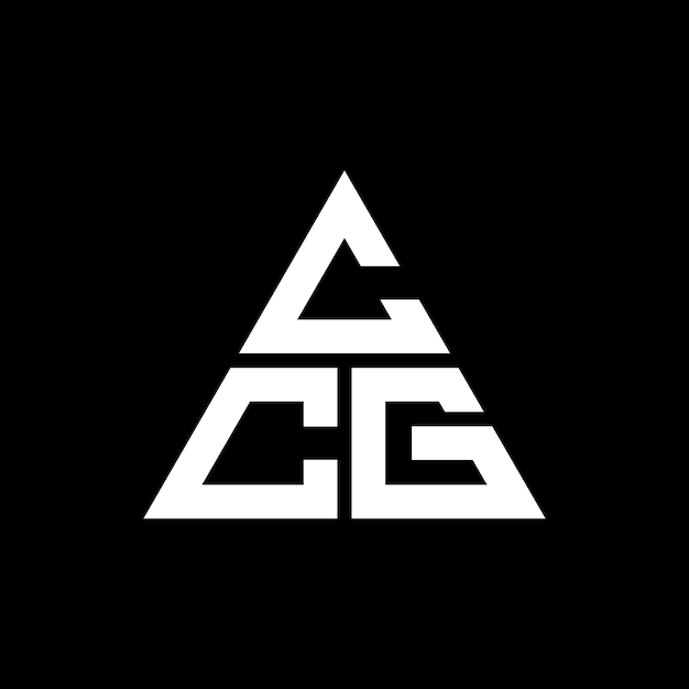 Diseño de logotipo de letra triangular CCG con forma de triángulo diseño de logotipo triángulo CCG monograma plantilla de logotipo vectorial triánguloCCG con color rojo logotipo triangular sencillo elegante y lujoso
