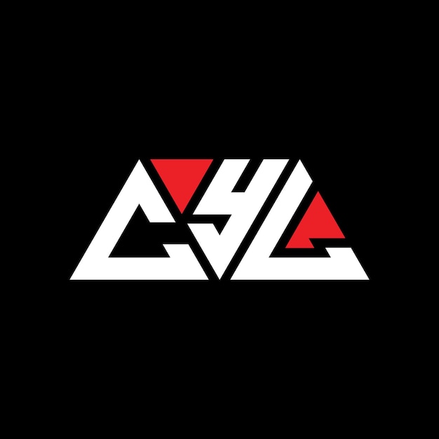 Diseño de logotipo de letra triangular CYL con forma de triángulo Diseño del logotipo de triángulos CYL monograma CYL triángulo vectorial plantilla de logotipo con color rojo Logotipo triangular simple elegante y lujoso Logotipo CYL