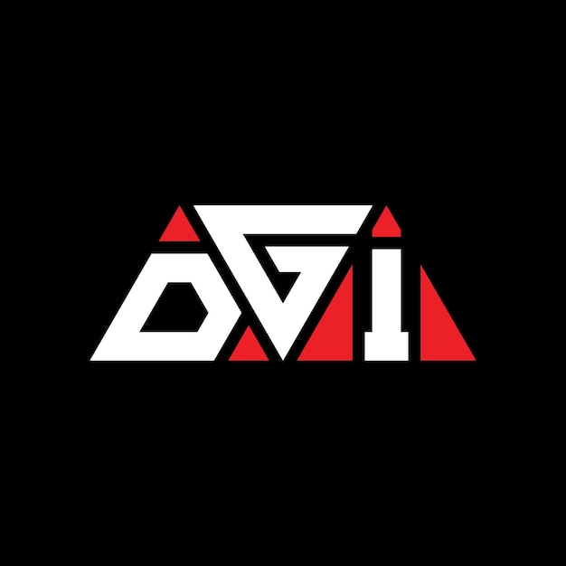 Diseño de logotipo de letra triangular DGI con forma de triángulo DGI diseño de logotipo triangular monograma plantilla de logotipo vectorial DGI triángulo con color rojo DGI logotipo Triangular Simple Elegante y lujoso Logotipo DGI