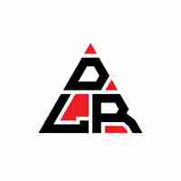 Vector diseño de logotipo de letra triangular dlr con forma de triángulo dlr diseño de logotipo triangular monograma dlr patrón de logotipo vectorial triángulo con color rojo dlr logotipo triangular simple elegante y lujoso logotipo