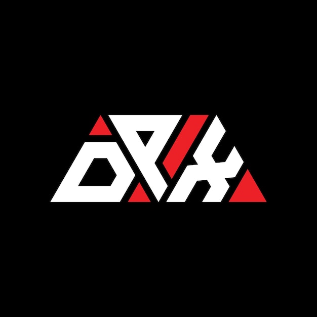 Diseño de logotipo de letra triangular dpx con forma de triángulo diseño de logotipo triángulo dpx monograma plantilla de logotipo vectorial de triangle dpx con color rojo logotipo triangular simple elegante y lujoso logotipo dpx