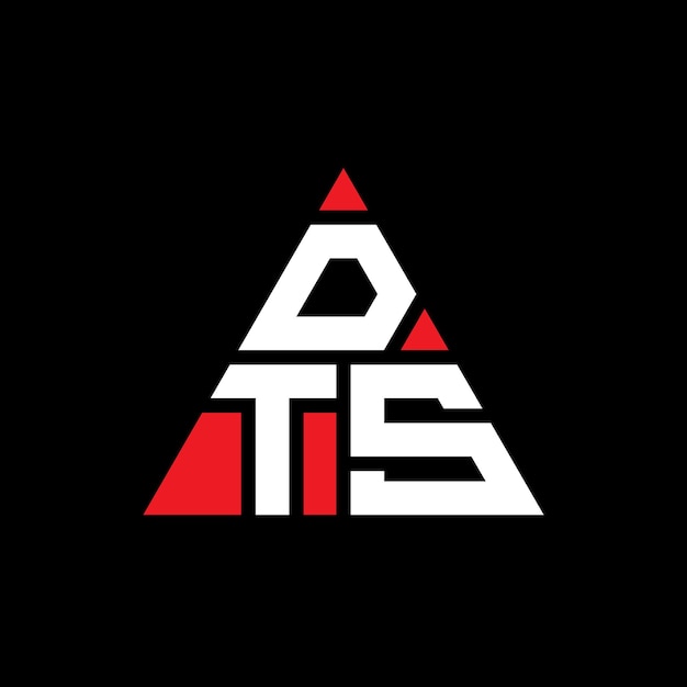 Diseño de logotipo de letra triangular DTS con forma de triángulo DTS diseño de logotipo triangular monograma DTS modelo de logotipo vectorial triangular con color rojo DTS logotipo Triangular Simple Elegante y lujoso Logotipo