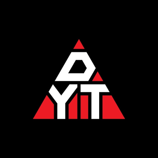 Diseño de logotipo de letra triangular DYT con forma de triángulo DYT diseño de logotipo triangular monograma DYT modelo de logotipo vectorial triangular con color rojo DYT logotipo Triangular Simple Elegante y lujoso Logotipo