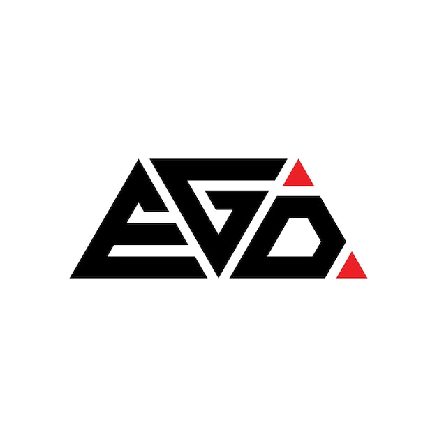 Diseño de logotipo de letra triangular EGD con forma de triángulo diseño de logotipo triángulo EGD monograma plantilla de logotipo vectorial triángulo EgD con color rojo logotipo triangular EgD sencillo elegante y lujoso