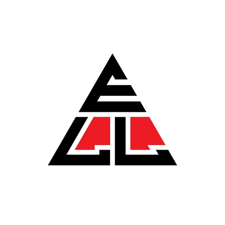 Vector diseño de logotipo de letra triangular ell con forma de triángulo diseño del logotipo triangular monograma ell triángulo vectorial plantilla de logotipo con color rojo logotipo triangulares ell sencillo elegante y lujoso