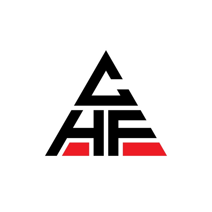 Vector diseño de logotipo de letra triangular con forma de triángulo diseño de diseño de logotipo triangular monograma modelo de logotipo vectorial triangular chf con color rojo