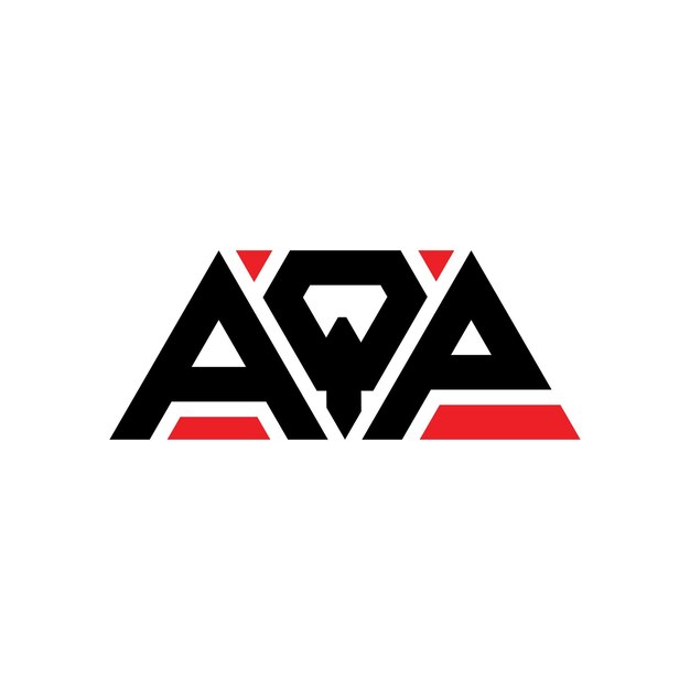 Vector diseño de logotipo de letra triangular con forma de triángulo diseño de diseño de logotipo triangular monograma template de logotipo vectorial triangular aqp con color rojo