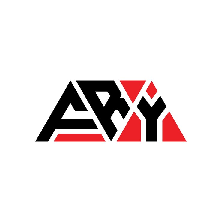 Vector diseño de logotipo de letra triangular con forma de triángulo diseño de logotipo triangular monograma modelo de logotipo vectorial triángulo de fry con color rojo logotipo triangle de fry sencillo elegante y lujoso logotipo de fry