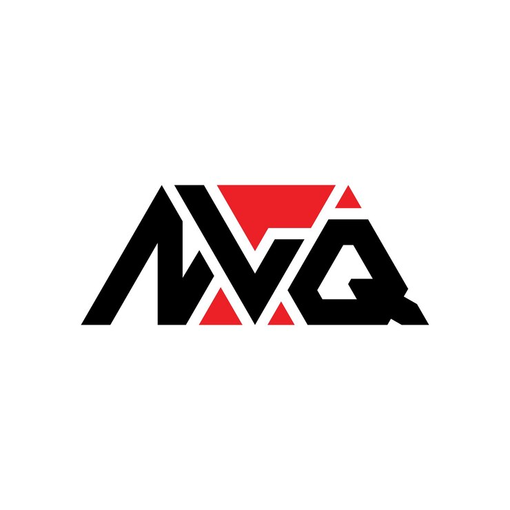 Vector diseño de logotipo de letra triangular con forma de triángulo diseño de logotipo triangular monograma modelo de logotipo vectorial triángulo nlq con color rojo nlq logotipo triangular nl simple elegante y lujoso logotipo nlq
