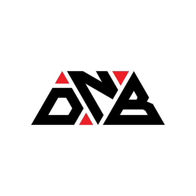 Vector diseño de logotipo de letra triangular con forma de triángulo dnb diseño de logotipo triangular monograma dnb triángulo vector logotipo plantilla con color rojo dnb logo triangular sencillo elegante y lujoso logotipo dnb