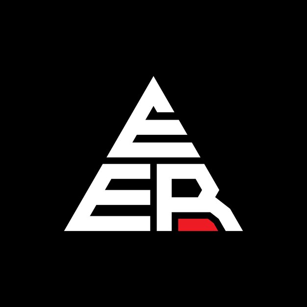 Diseño de logotipo de letra triangular con forma de triángulo EER diseño de logotipo triangular monograma EER plantilla de logotipo vectorial triangular EER con color rojo Logotipo triangulares EER sencillo elegante y lujoso