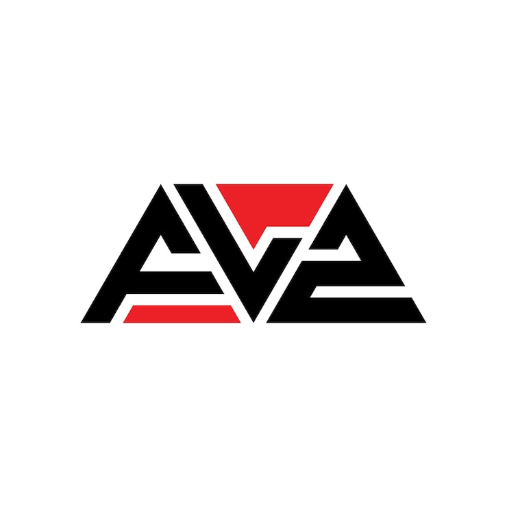 Vector diseño de logotipo de letra triangular con forma de triángulo flz diseño de logotipo triangular monograma flz triángulo vector logotipo plantilla con color rojo flz logo triangular sencillo elegante y lujoso logotipo flz