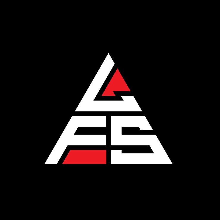 Vector diseño de logotipo de letra triangular con forma de triángulo lfs diseño de logotipo triangular monograma lfs plantilla de logotipo vectorial triangular lfs con color rojo logotipo triangulares lfs sencillo elegante y lujoso
