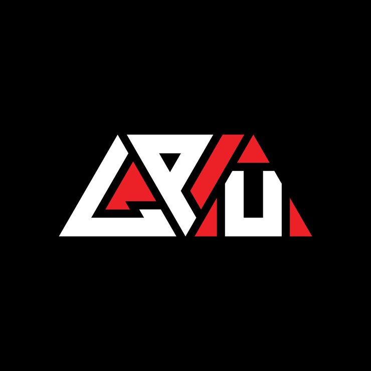Vector diseño de logotipo de letra triangular con forma de triángulo lpu diseño de logotipo triangular monograma lpu triángulo vectorial plantilla de logotipo con color rojo lpu logo triangular sencillo elegante y lujoso lpu