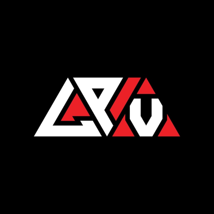 Vector diseño de logotipo de letra triangular con forma de triángulo lpv diseño de logotipo triangular monograma lpv triángulo vectorial plantilla de logotipo con color rojo lpv logo triangular sencillo elegante y lujoso logotipo lpv