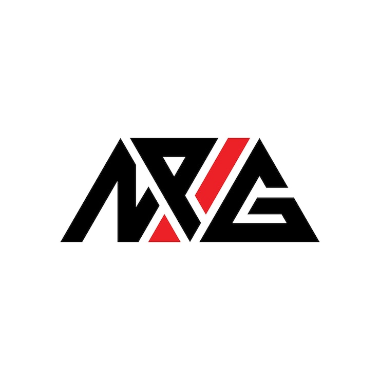 Vector diseño de logotipo de letra triangular con forma de triángulo npg diseño de logotipo triangular monograma npg triángulo vectorial plantilla de logotipo con color rojo npg logo triangular sencillo elegante y lujoso npg