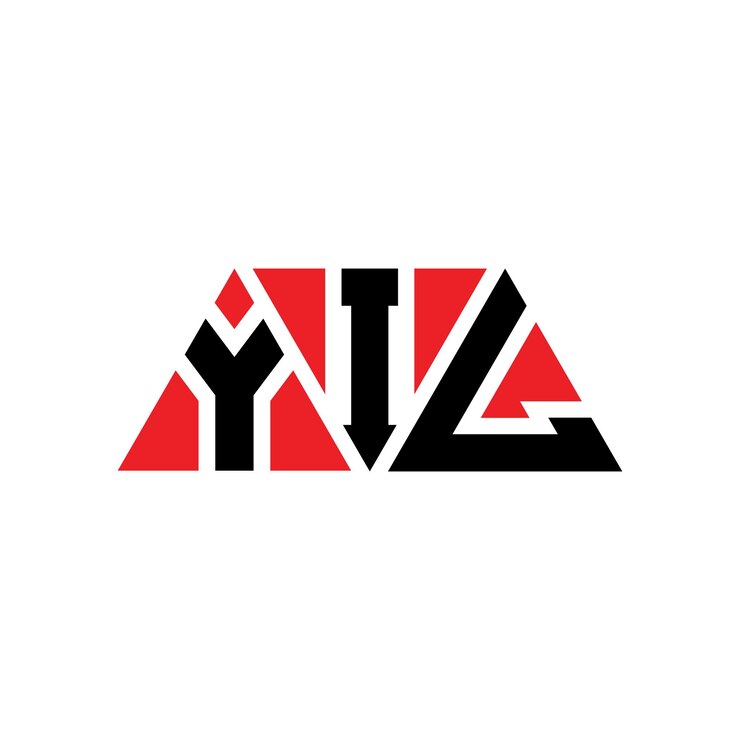 Vector diseño de logotipo de letra triangular con forma de triángulo yil diseño de logotipo triangular monograma yil triángulo vector logotipo plantilla con color rojo yil logo triangular sencillo elegante y lujoso logotipo yil