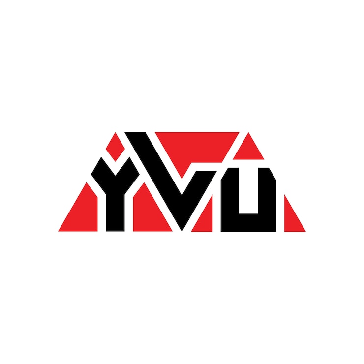 Vector diseño de logotipo de letra triangular con forma de triángulo ylu diseño de logotipo triangular monograma ylu triángulo vectorial plantilla de logotipo con color rojo ylu logo triangular sencillo elegante y lujoso logotipo ylu