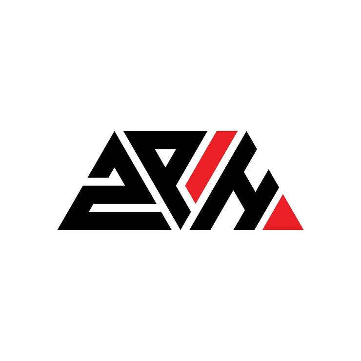 Vector diseño de logotipo de letra triangular con forma de triángulo zph diseño de logotipo triangular zph monograma zph triángulo vectorial plantilla de logotipo con color rojo zph logo triangular sencillo elegante y lujoso logotipo zph