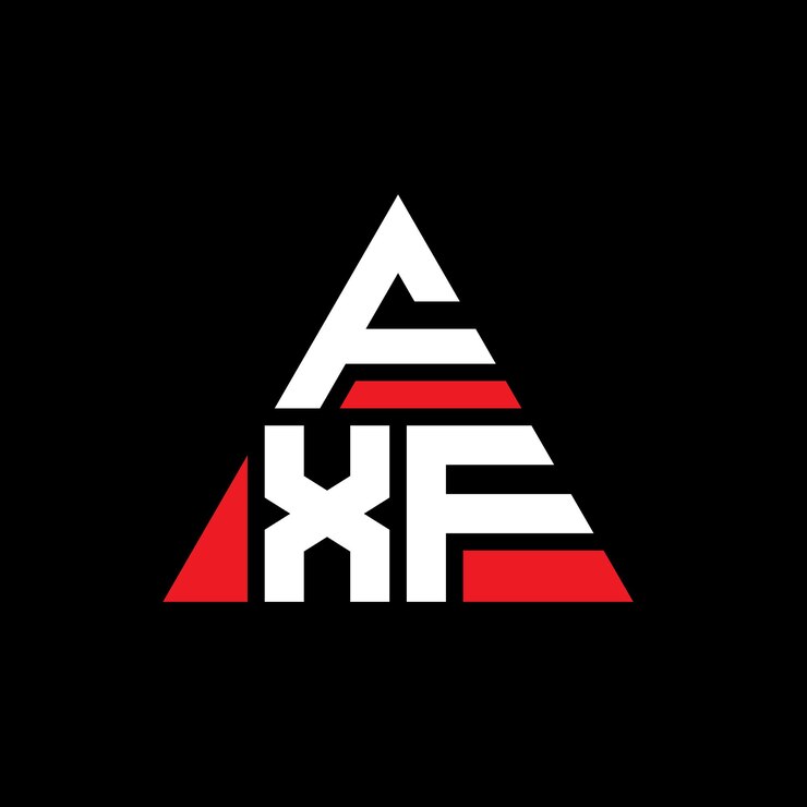 Vector diseño del logotipo de la letra triangular fxf con forma de triángulo fxf
