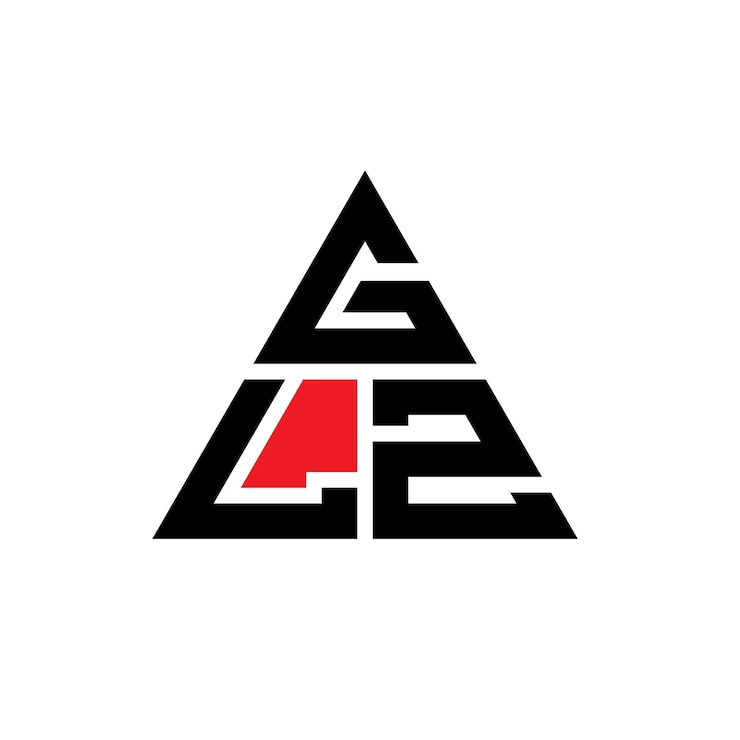 Vector diseño de logotipo de letra triangular glz con forma de triángulo diseño del logotipo triangular monograma glz triángulo vectorial plantilla de logotipo con color rojo logotipo triangulares glz simple elegante y lujoso