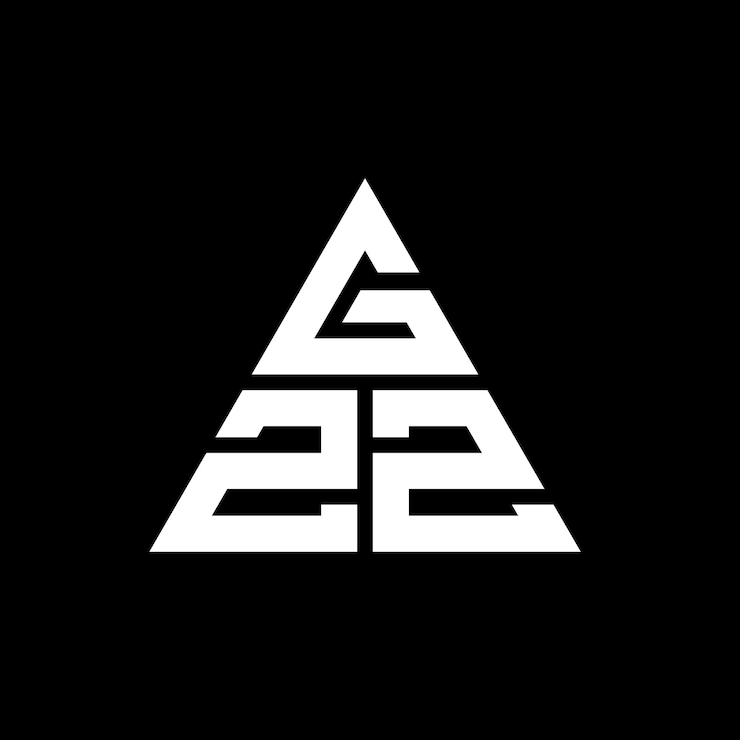 Vector diseño de logotipo de letra triangular gzz con forma de triángulo diseño de logotipo triangular monograma gzz triángulo vectorial plantilla de logotipo con color rojo logotipo triangle gzz simple elegante y lujoso logotipo