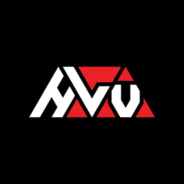 Diseño de logotipo de letra triangular HLV con forma de triángulo diseño de logotipo triángulo HLV monograma plantilla de logotipo vectorial triángulo hLV con color rojo logotipo triangular simple elegante y lujoso logotipo HLV